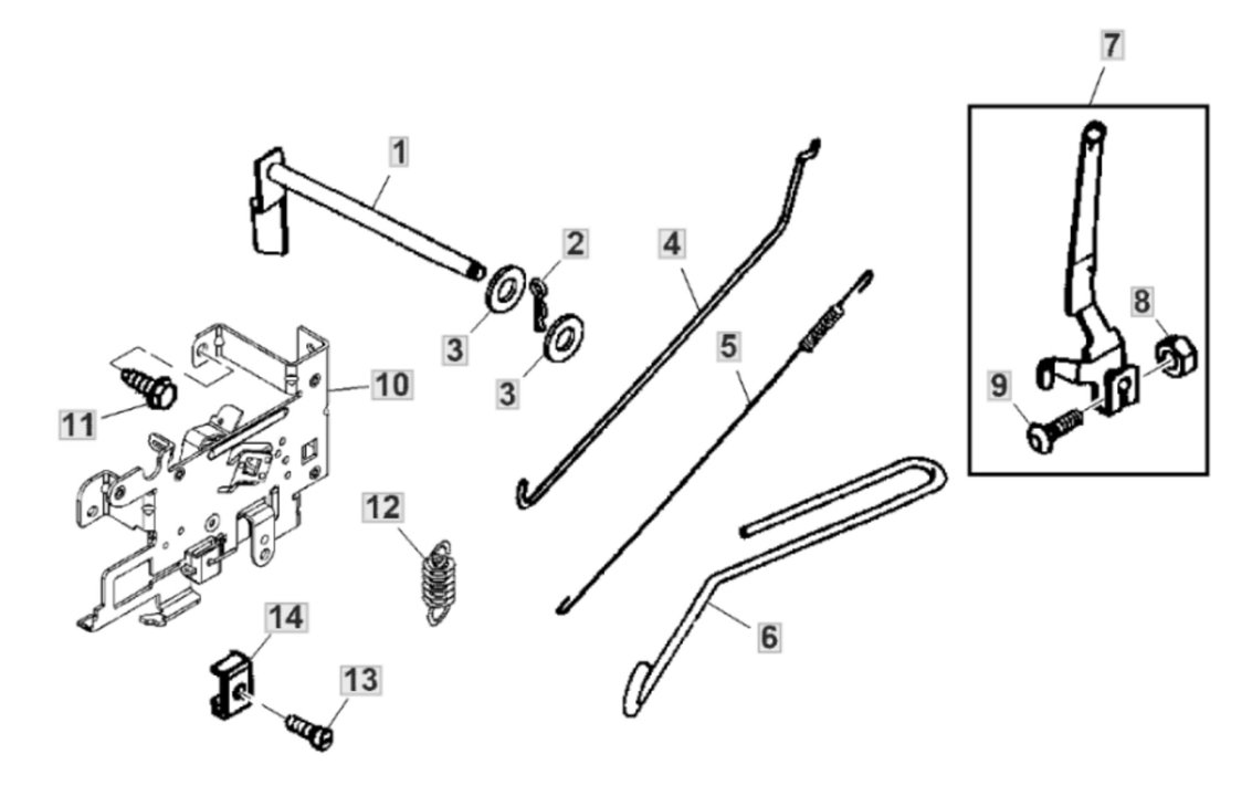 PartsList.pdf John Deere X117R - Control Lever, Governor Linkage