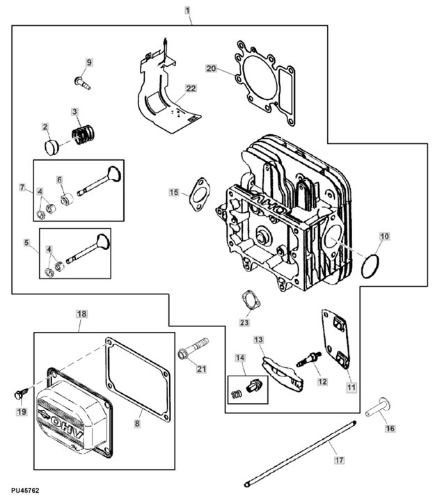 John Deere X117R - Cylinder Head