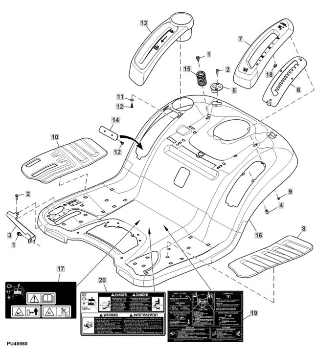 PartsList.pdf John Deere X117R - Fender Deck