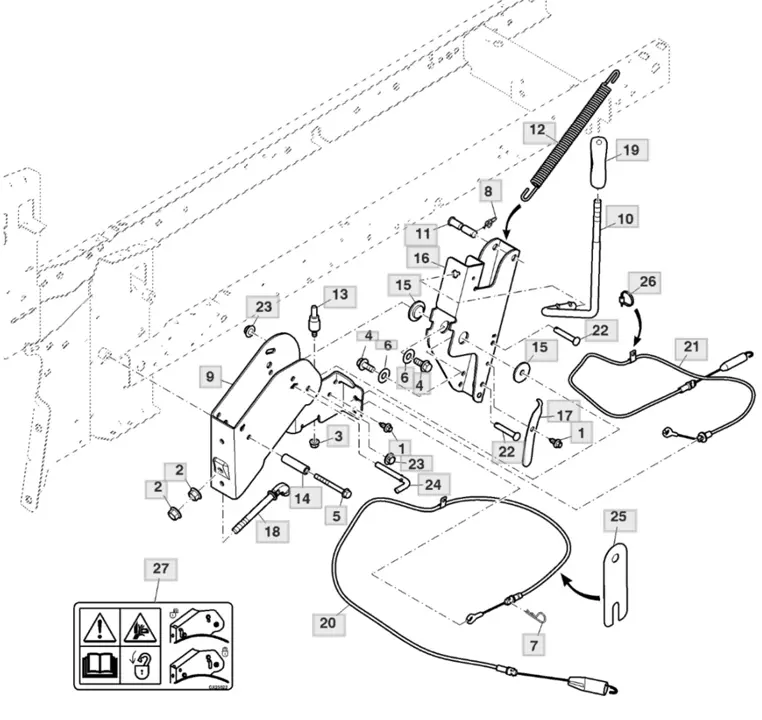 John Deere X117R - Handle Assembly