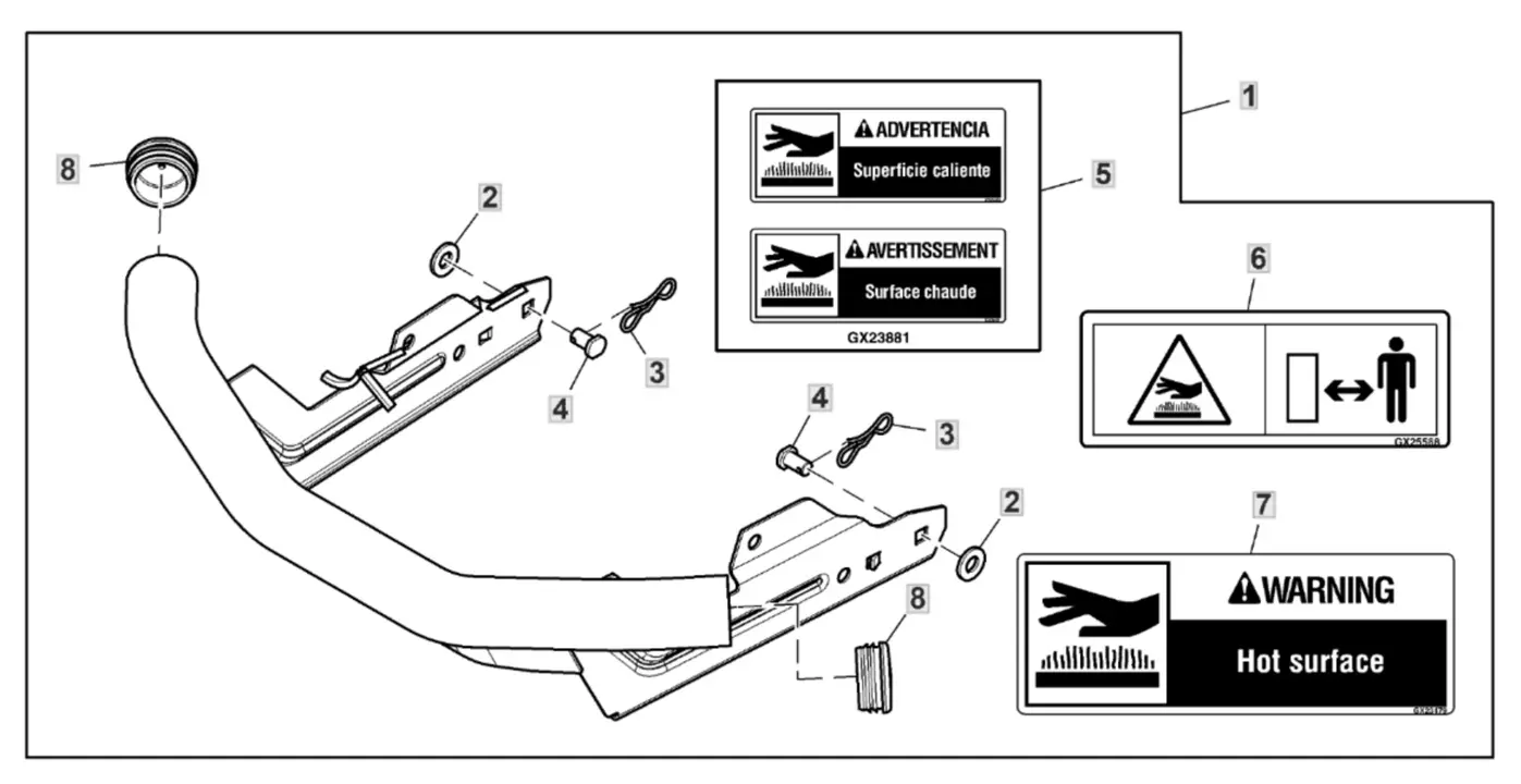 John Deere X127 - Front Bumper Kit