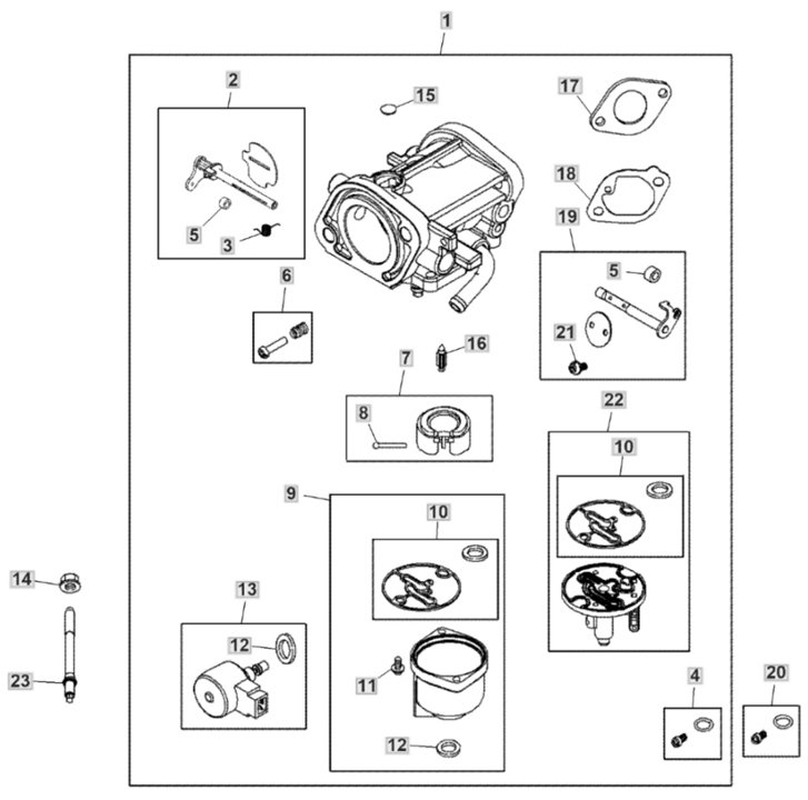 John Deere X167 - Carburetor Kit