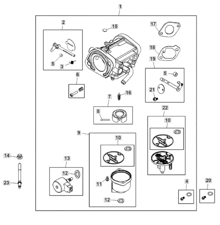 John Deere X167R - Carburetor Kit