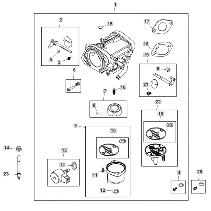 John Deere X127 - Carburetor Kit