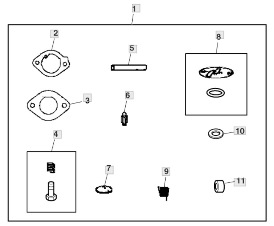 John Deere X167 - Carburetor Overhaul Kit