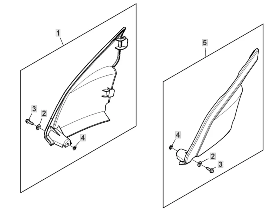 John Deere X167 - Closeout Panels