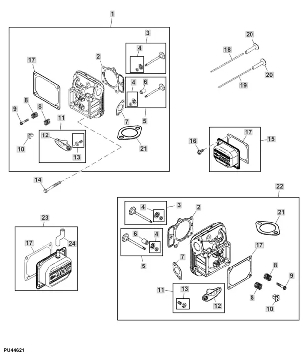 John Deere X167R - Cylinder Head