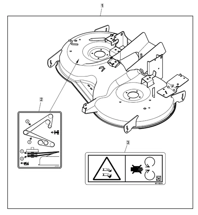 John Deere X167R - Deck Rear Linkage 42inch