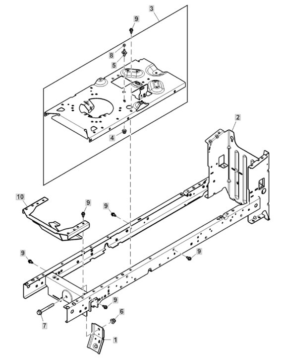 John Deere X167 - Frame