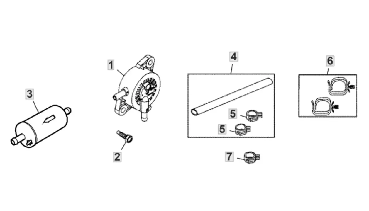 John Deere X147R - Fuel Pump, Filter