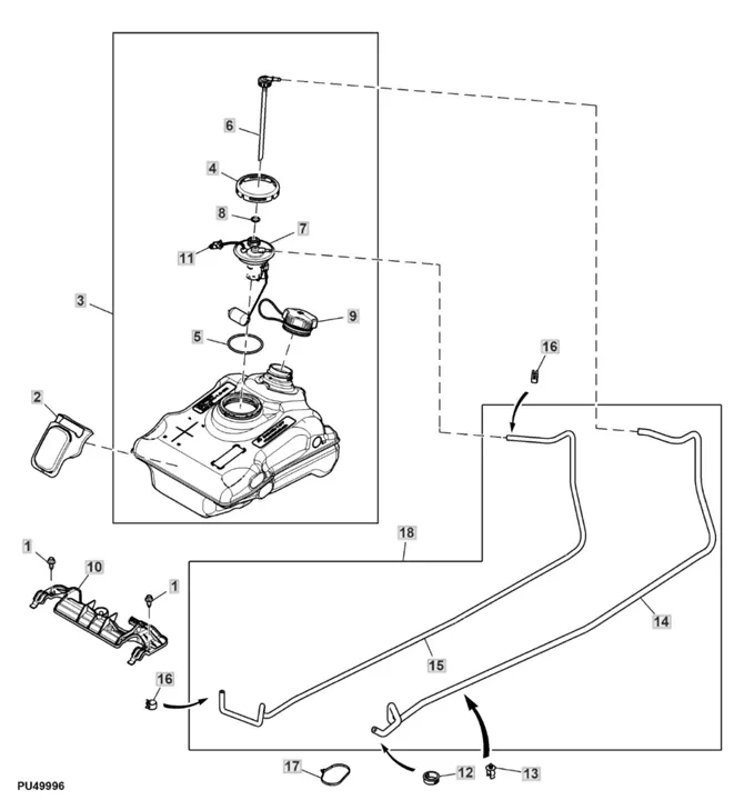 John Deere X167 - Fuel Tank