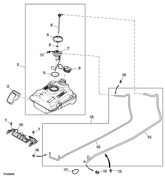 John Deere X127 - Fuel Tank