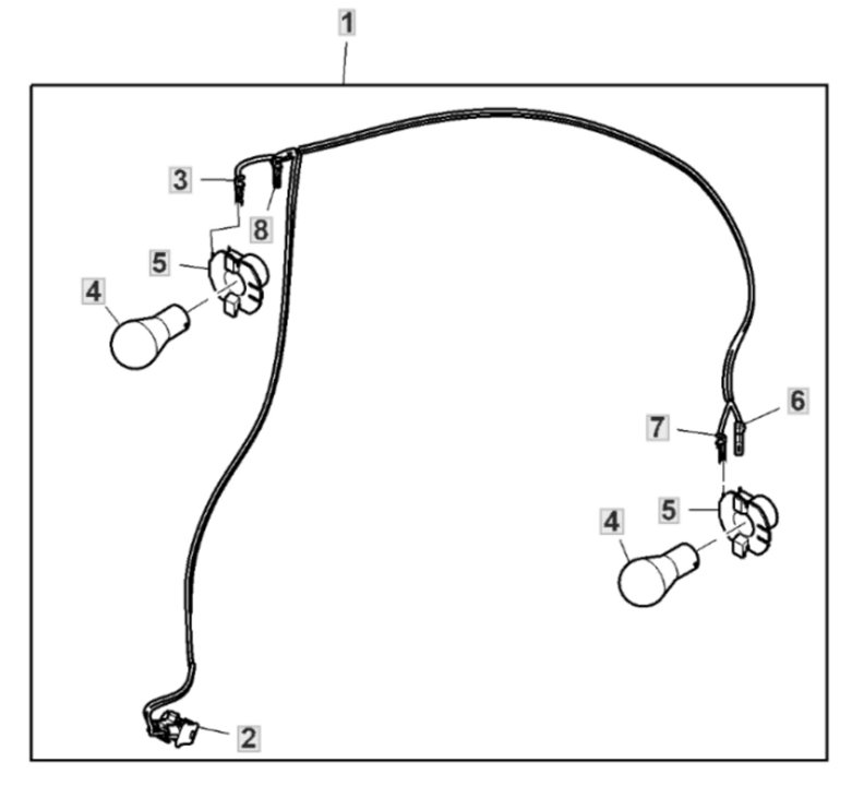 John Deere X167 – Lights Wiring Harness John Deere X167 - Lights Wiring Harness