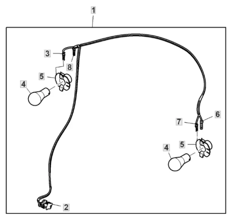 John Deere X127 - Headlight, Harness Kit