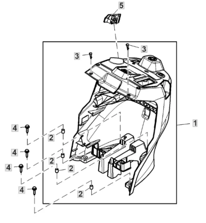 John Deere X167R - Pedestal