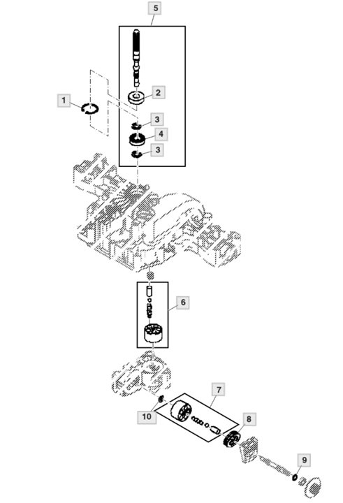 John Deere X167R - Pump Shaft Kit