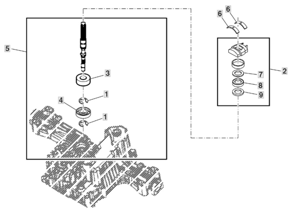 John Deere X127 - Pump Shaft Kit