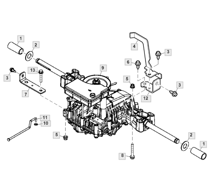 John Deere X167R - Transmission, Mounting Parts