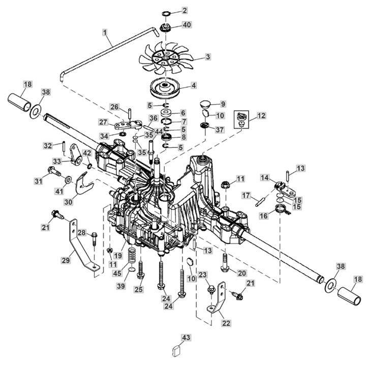 John Deere X167 - Transmission, Mounting Parts