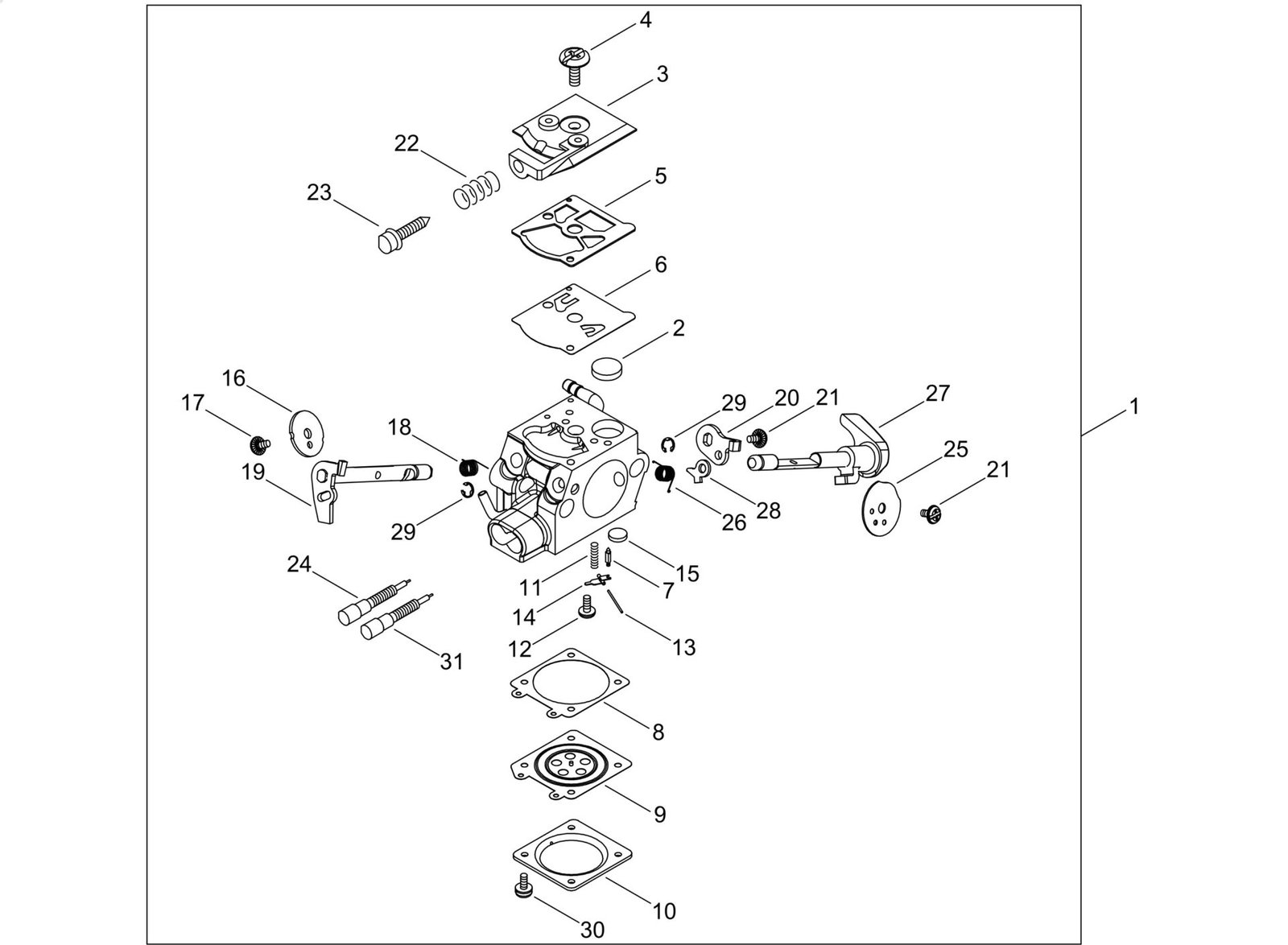 2080 Echo CS2511TES (38000001-38999999) - Carburetor