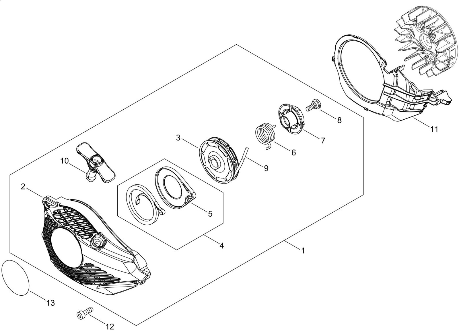 Echo CS2511TES (38000001-38999999) - Recoil Starter