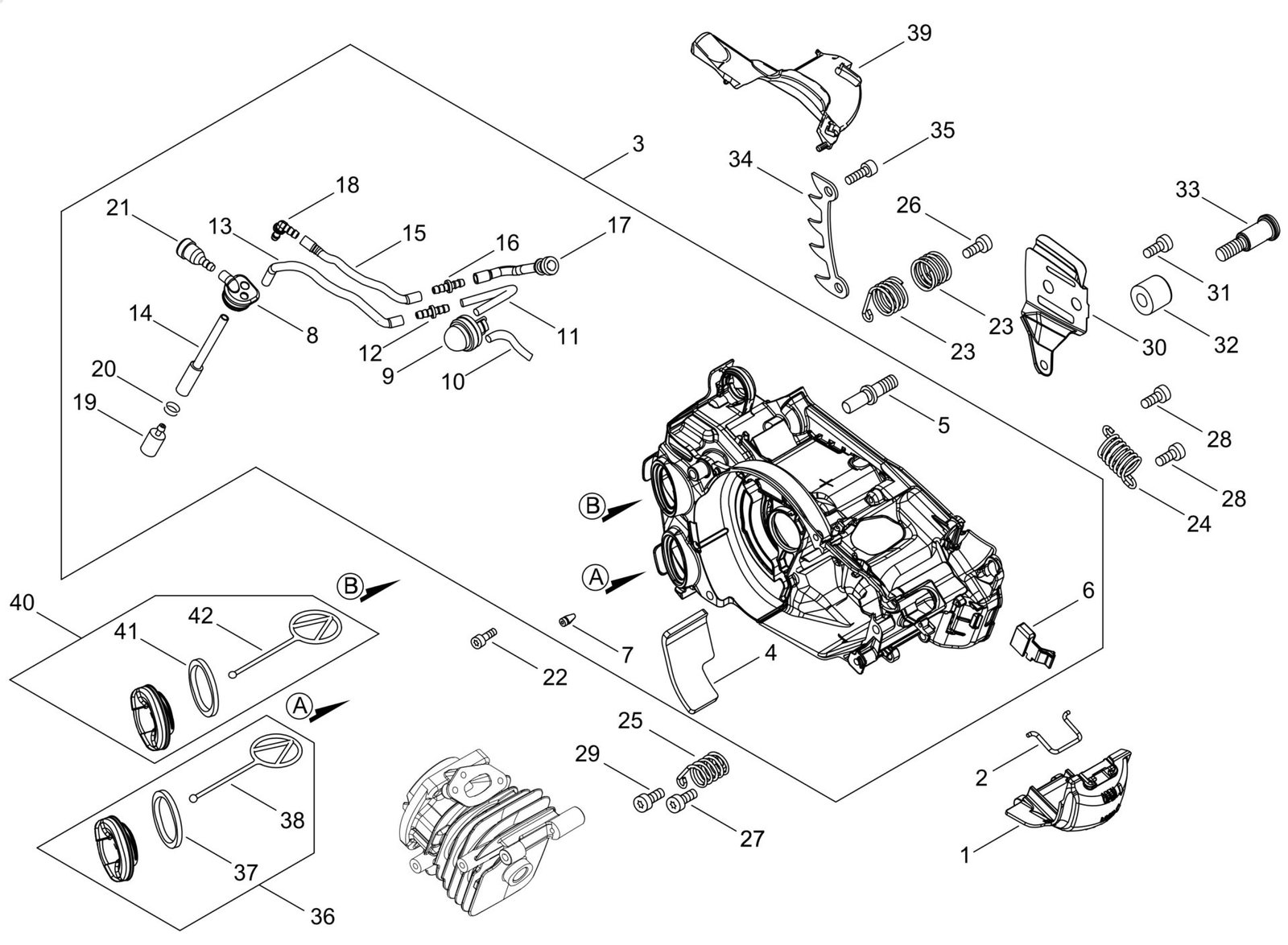 Echo CS2511WES (38000001 to 38999999) - Engine Cover