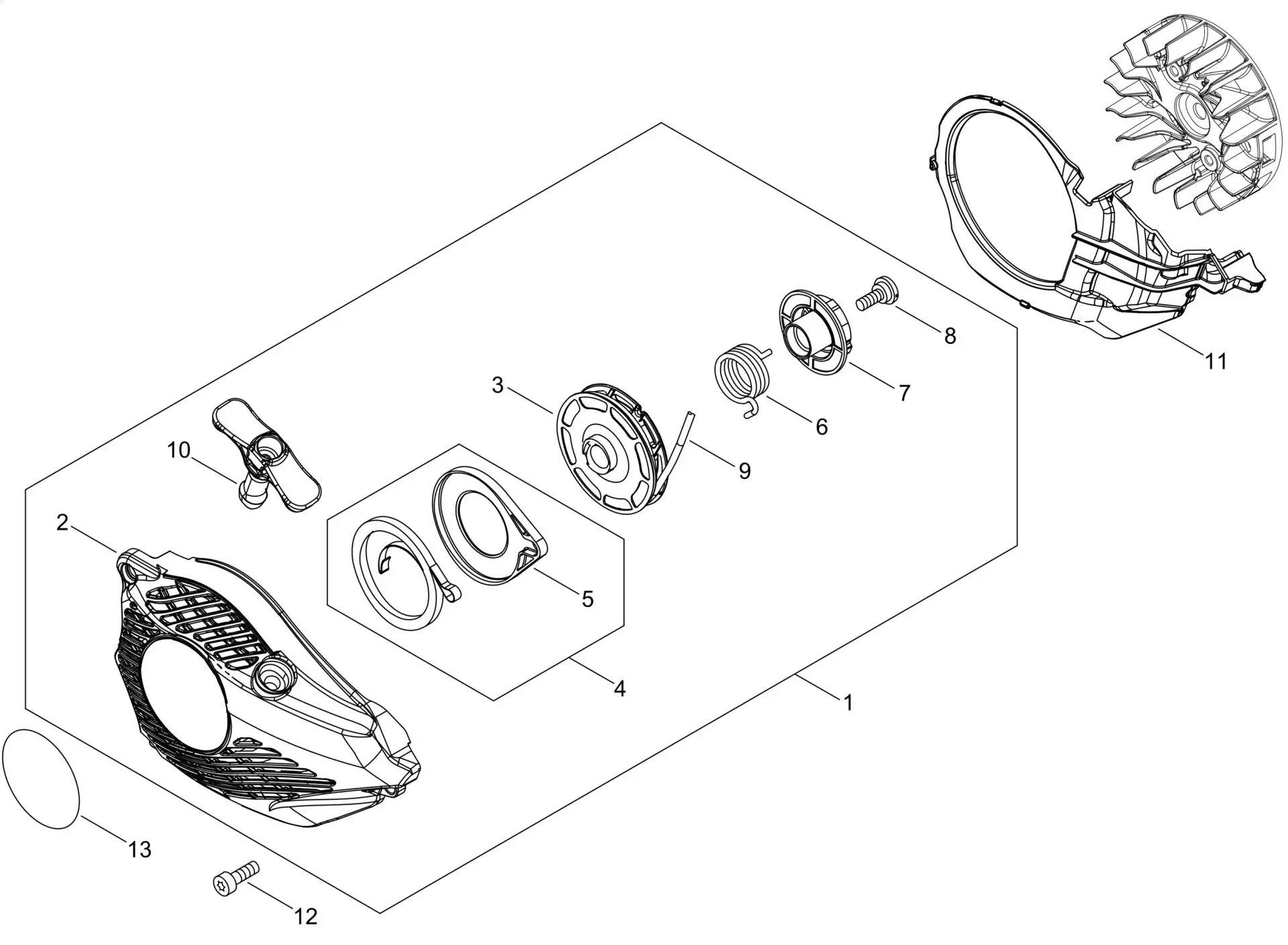 Echo CS2511WES (38000001-38999999) - Recoil Starter