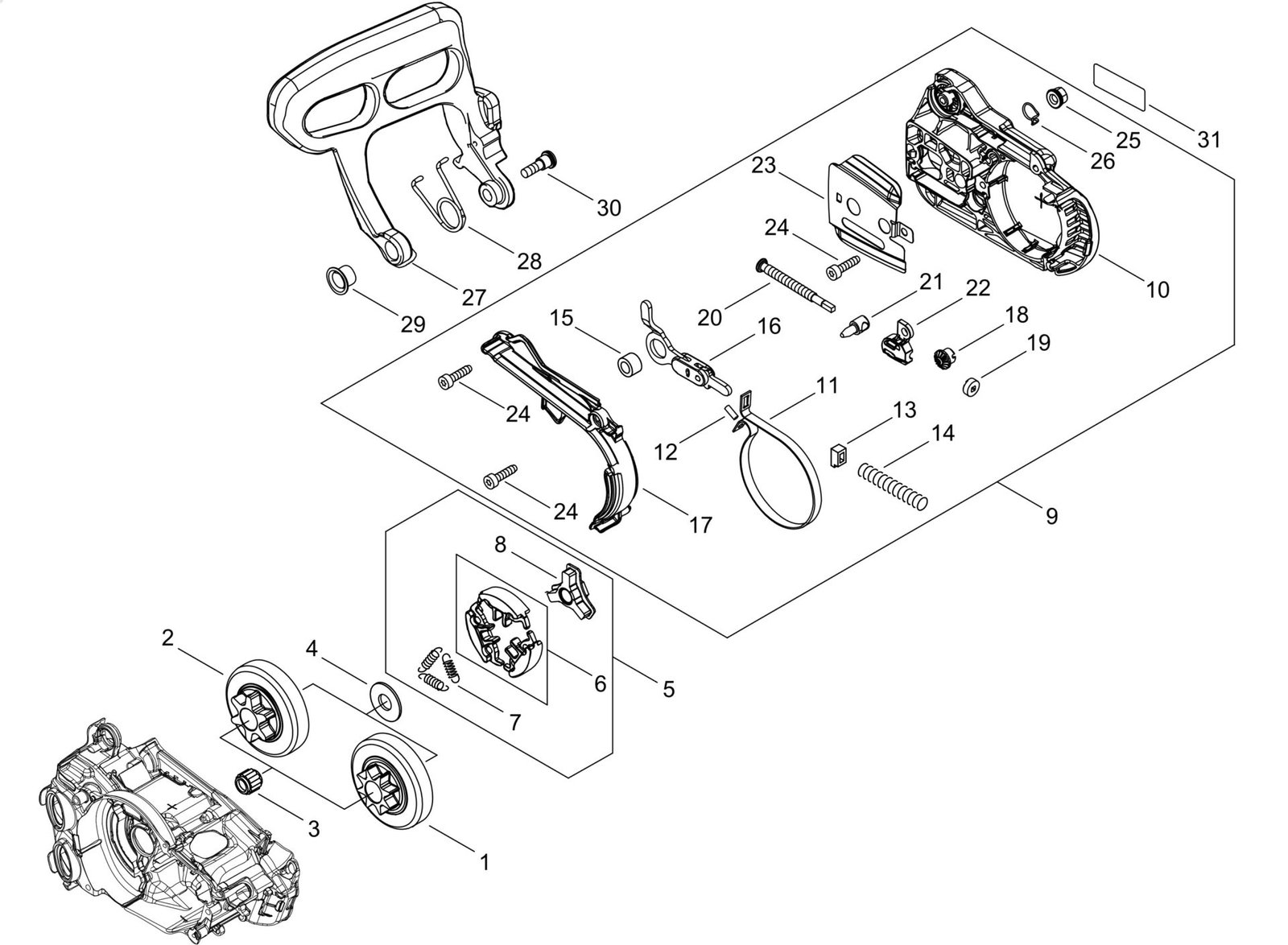 Echo CS2511WES (38000001 to 38999999) - Chain Brake