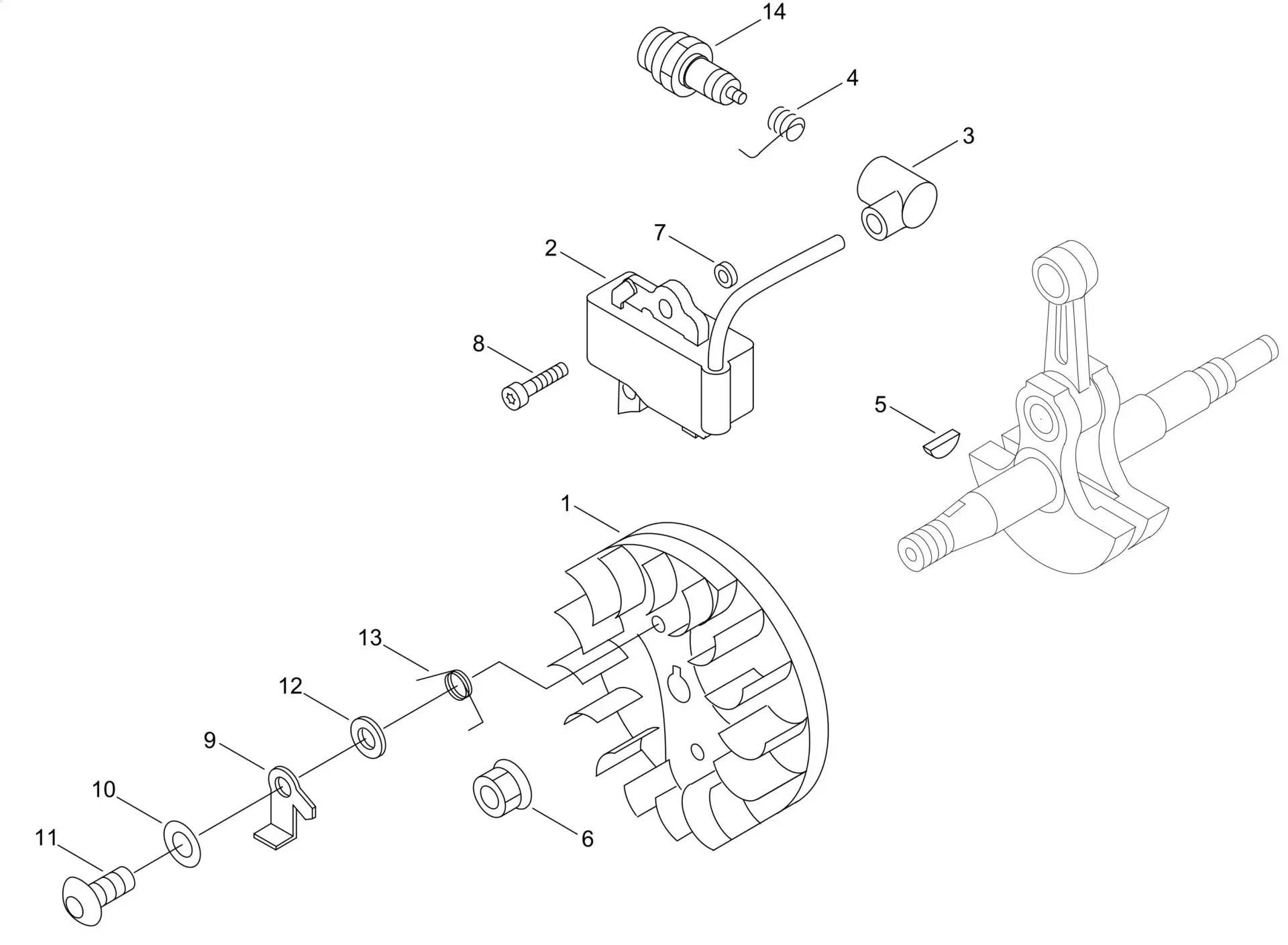 Echo CS310ES 38000001 to 38999999 - Magneto