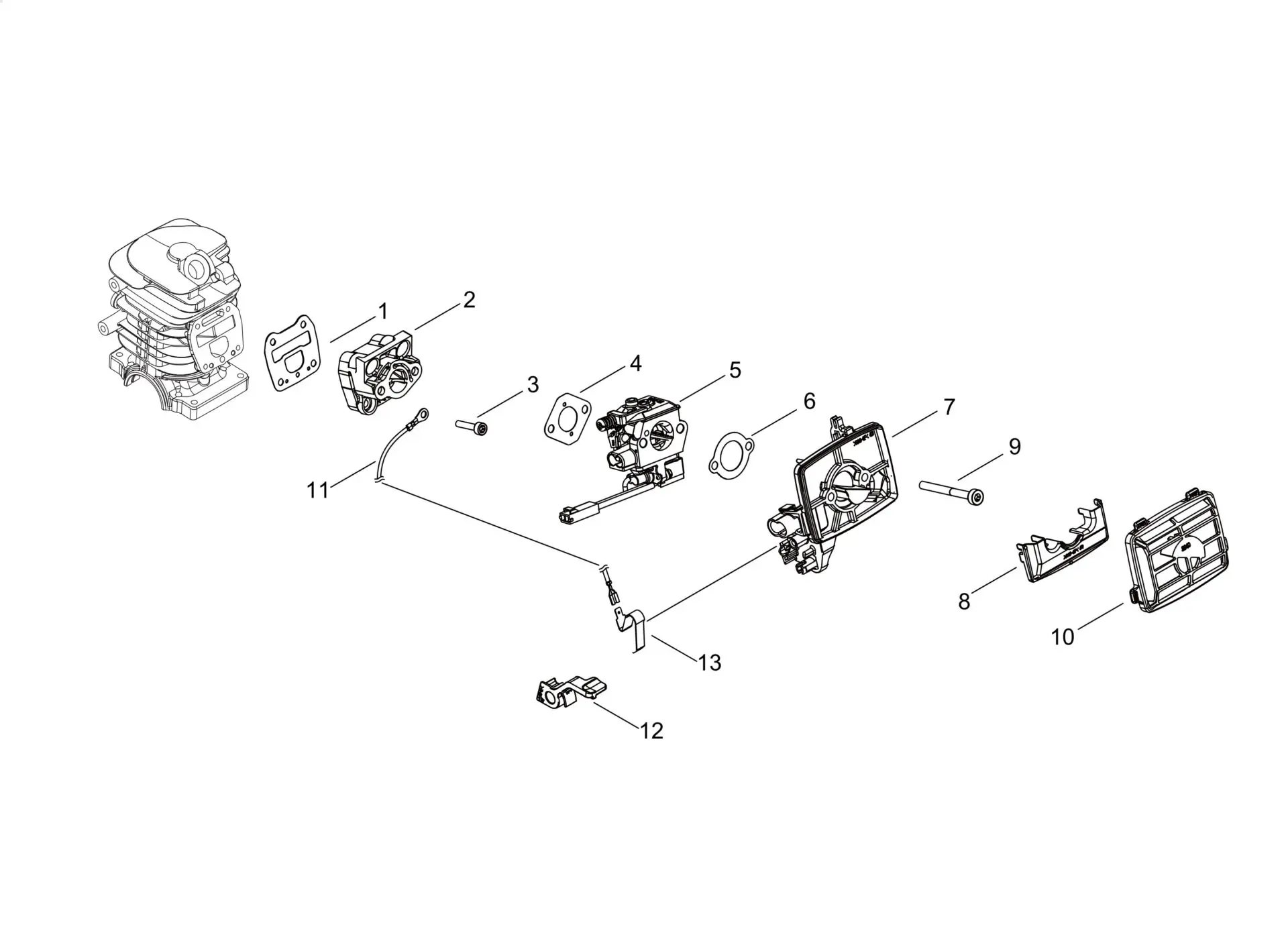 Echo CS3510AC (38000001 to 38999999) - Air Cleaner, Carburetor