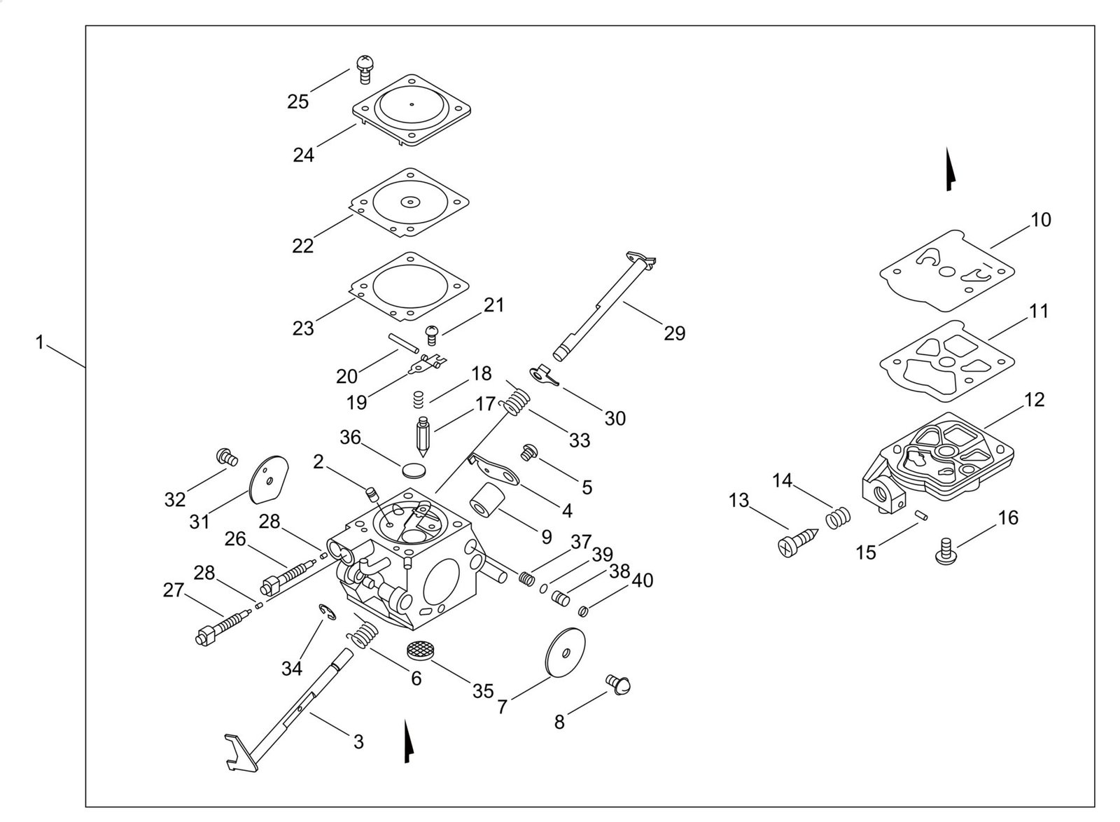 Echo CS-362WES (38000001-38999999) - Carburetor