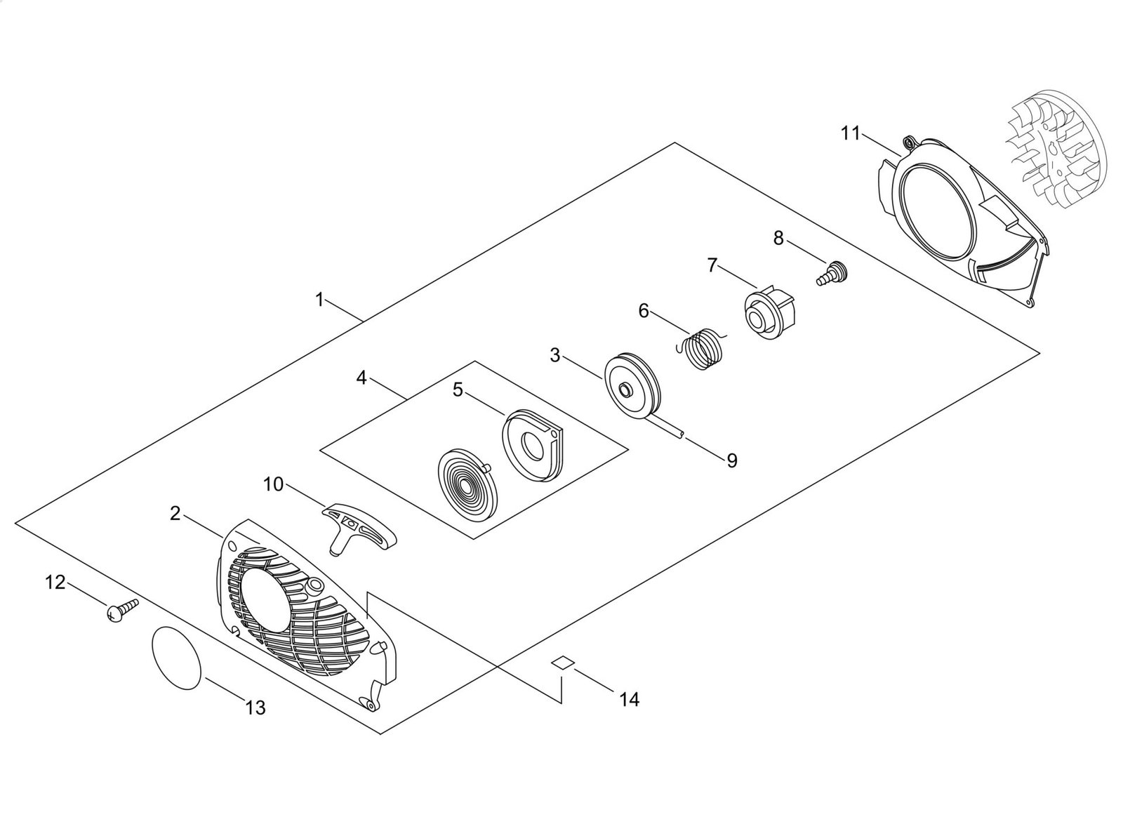 Echo CS-362WES (38000001-38999999) - Recoil Starter