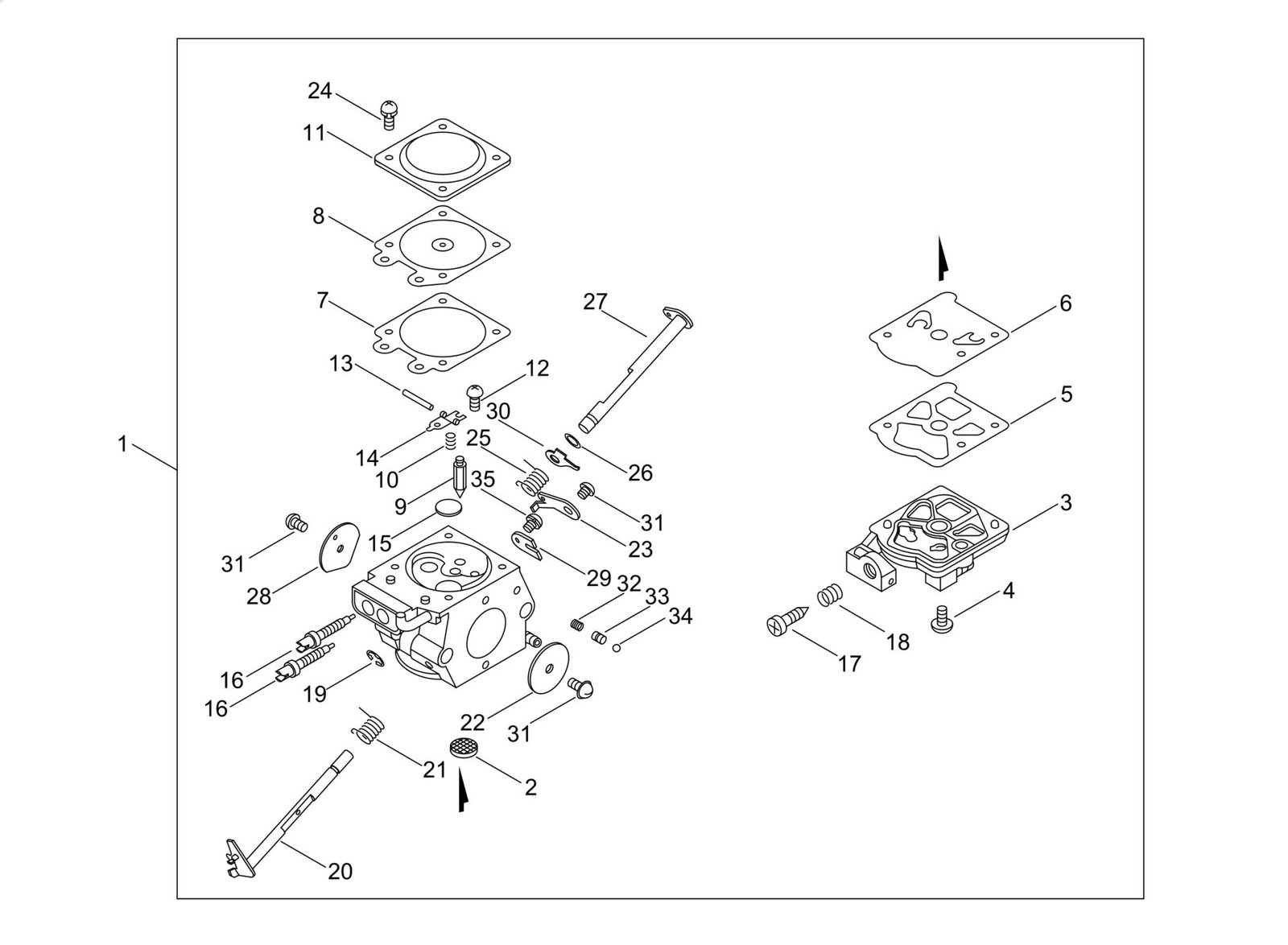 Echo CS420ES (38000001 to 38999999) - Carburetor