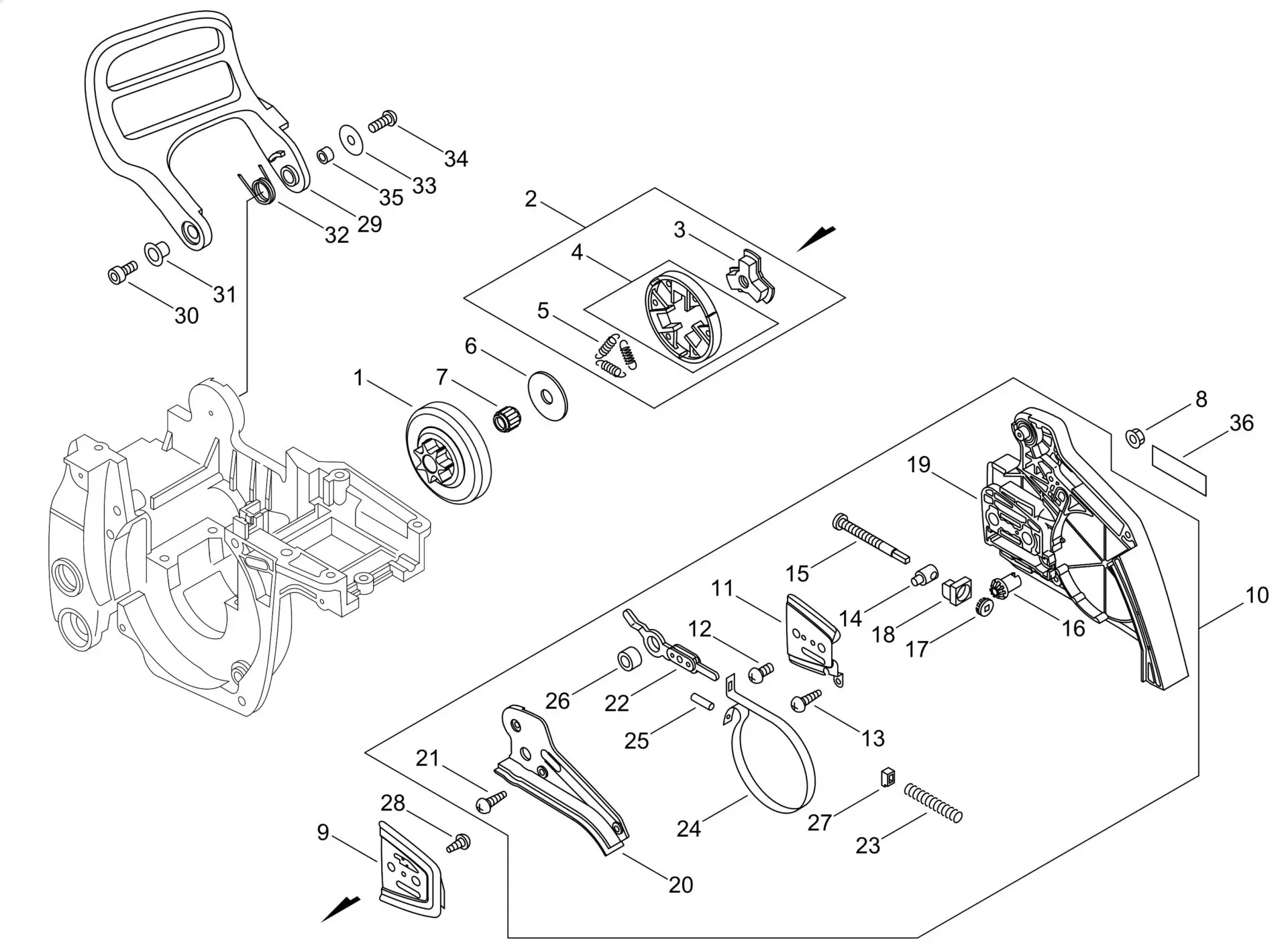 Echo CS420ES (38000001 to 38999999) – Handle | Lawn & turfcare