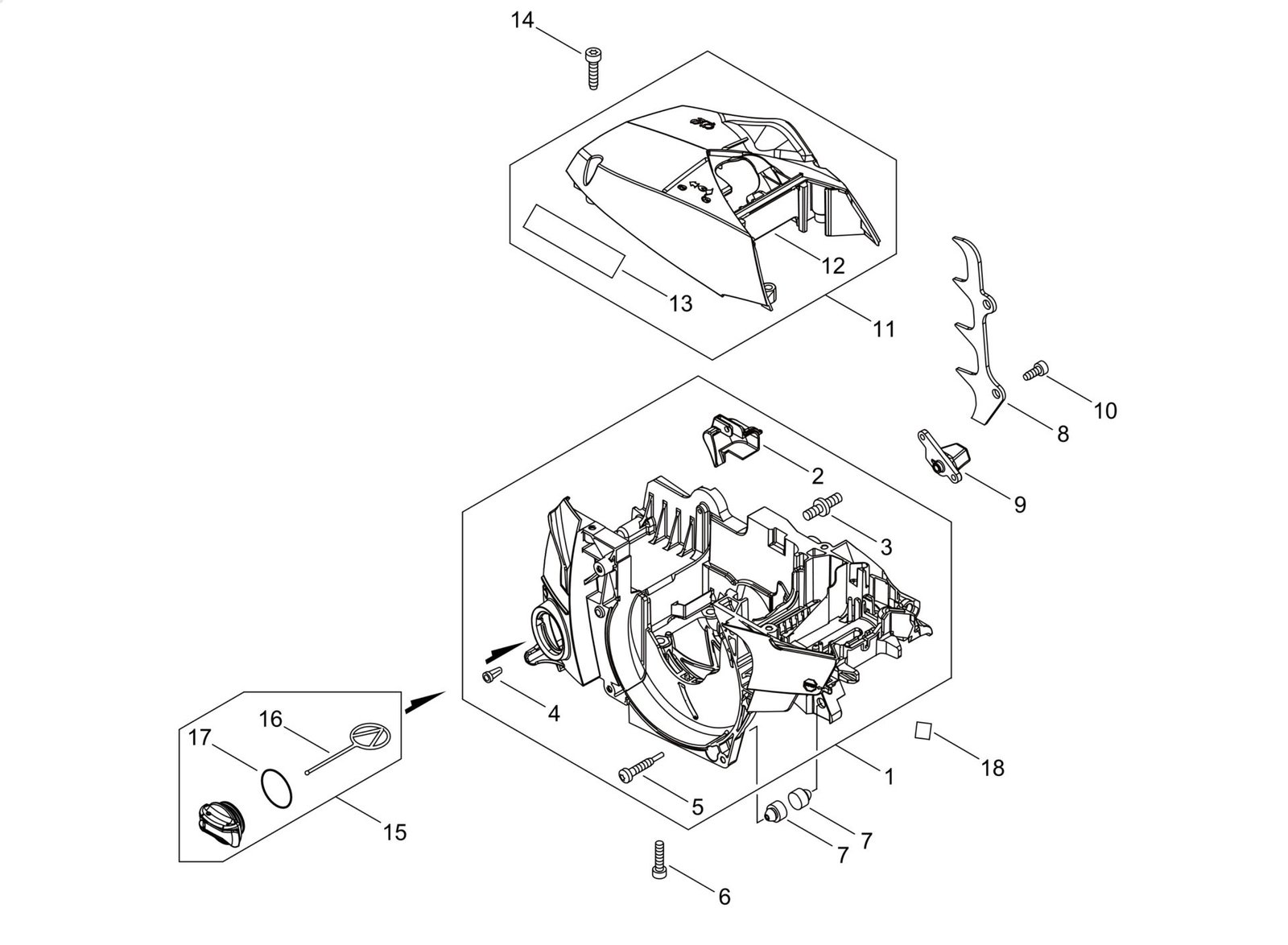 3310 Echo CS4510ES (38000001 to 38999999) - Engine Cover