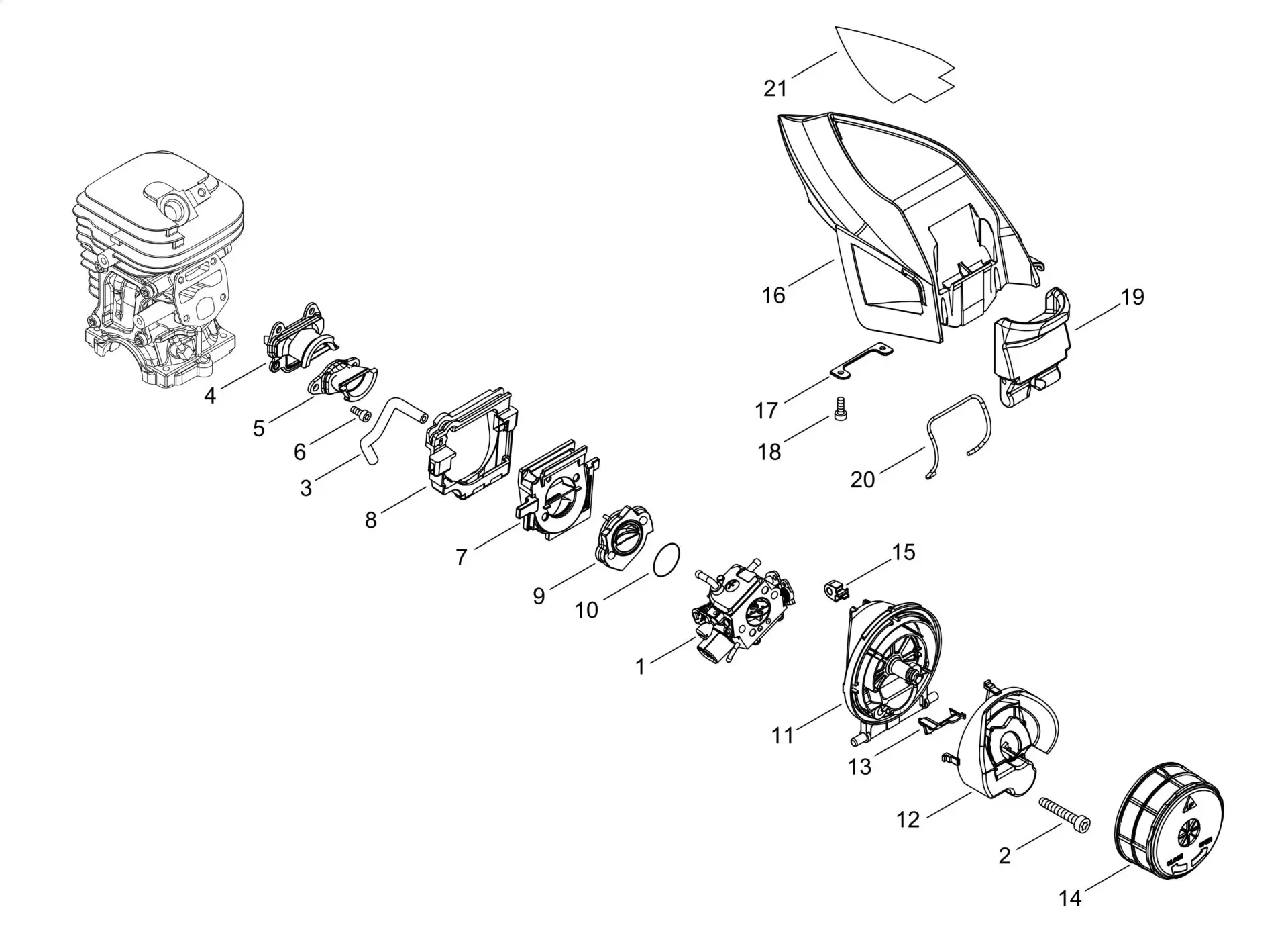3314 Echo CS4510ES (38000001 to 38999999) - Air Cleaner, Carburetor
