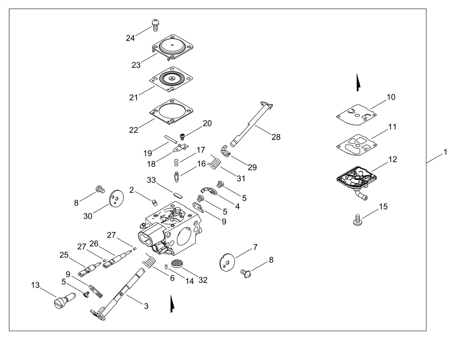 3316 Echo CS4510ES (38000001 to 38999999) - Carburetor