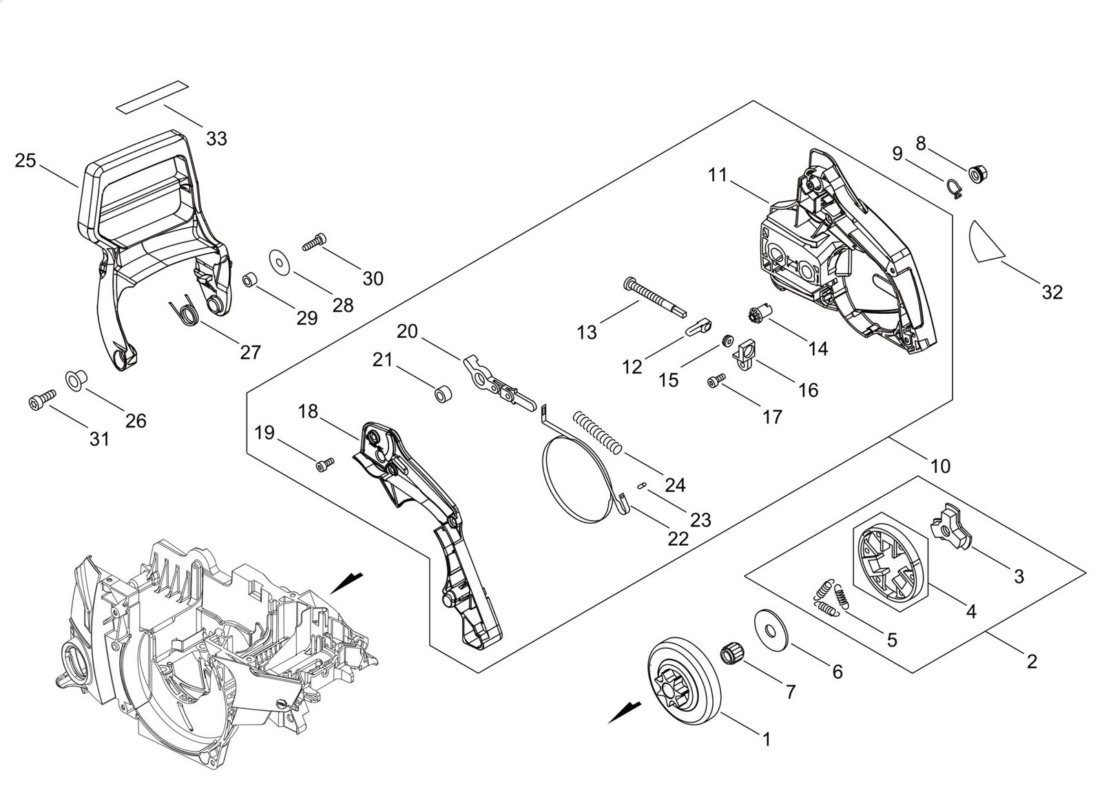 Echo CS4510ES (38000001 to 38999999) - Chain Brake