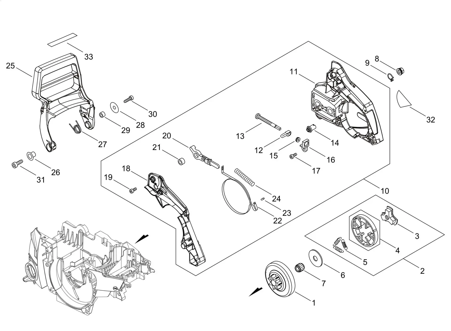 Echo CS4510ES (38000001 to 38999999) - Chain Brake