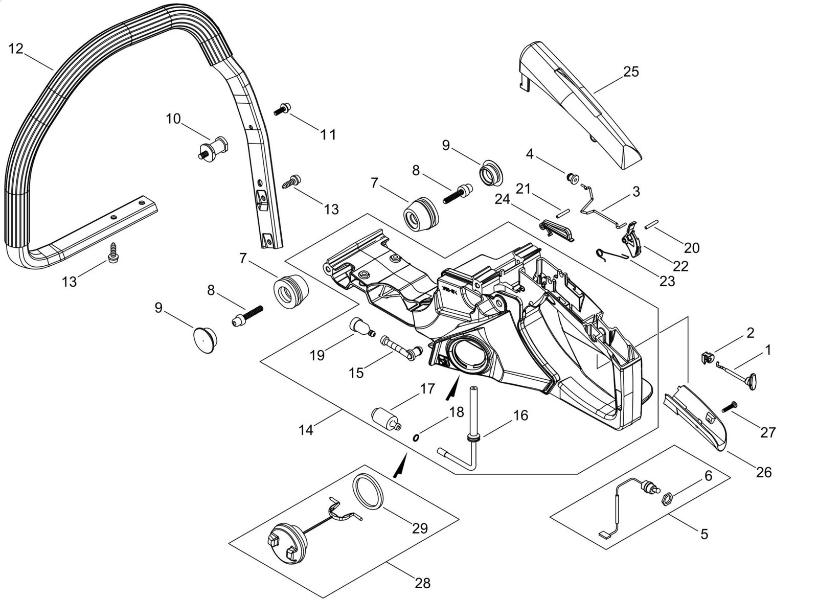 Echo CS501SX (38000001-38999999) - Handle