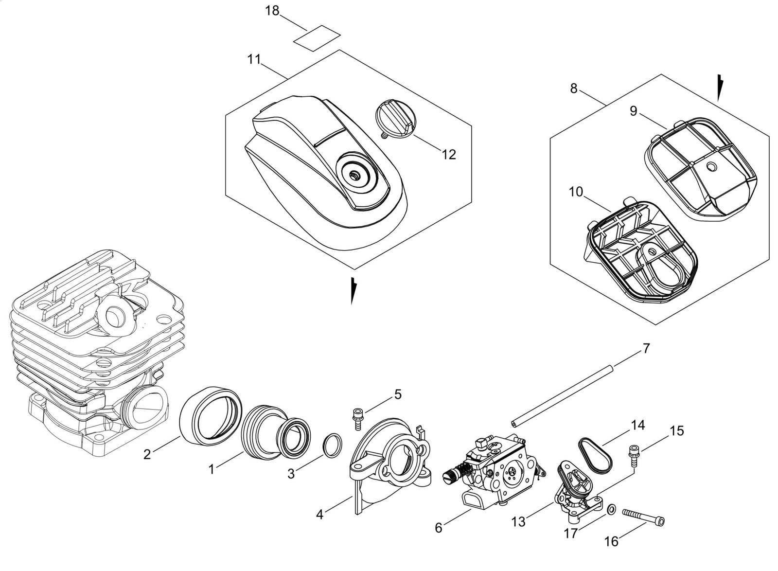 Echo CS501SX (38000001-38999999) - Crankcase