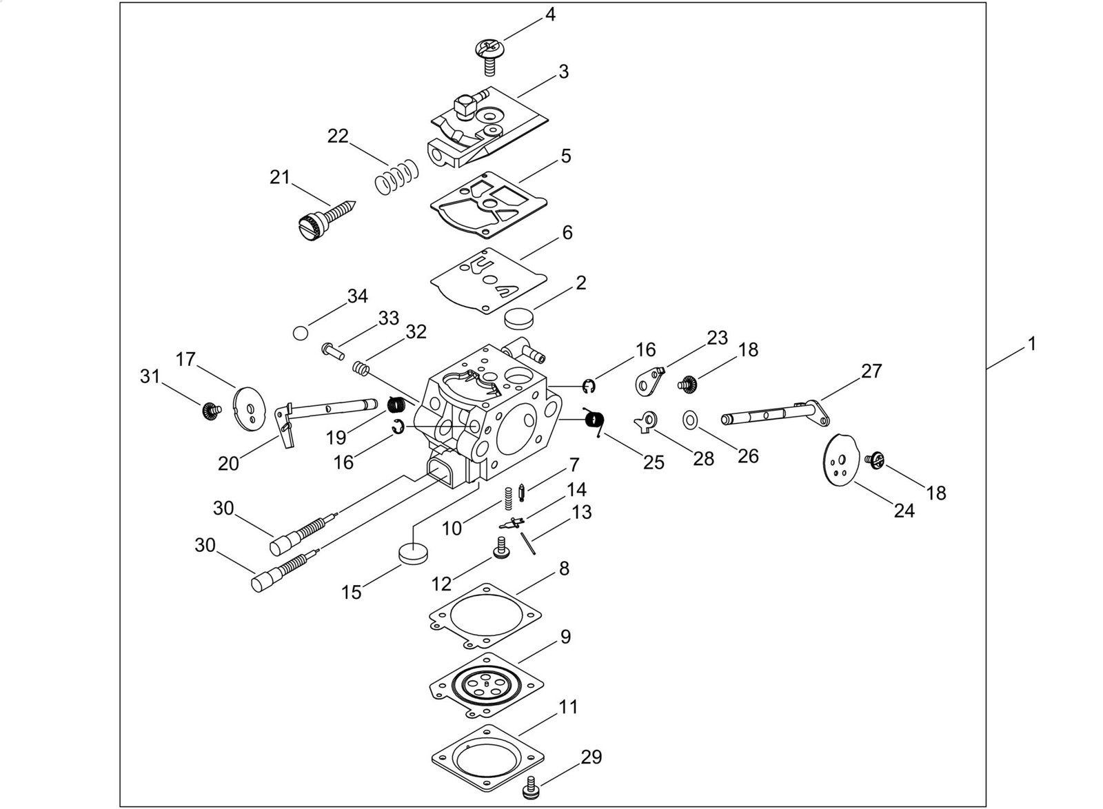 Echo CS501SX (38000001-38999999) - Carburetor