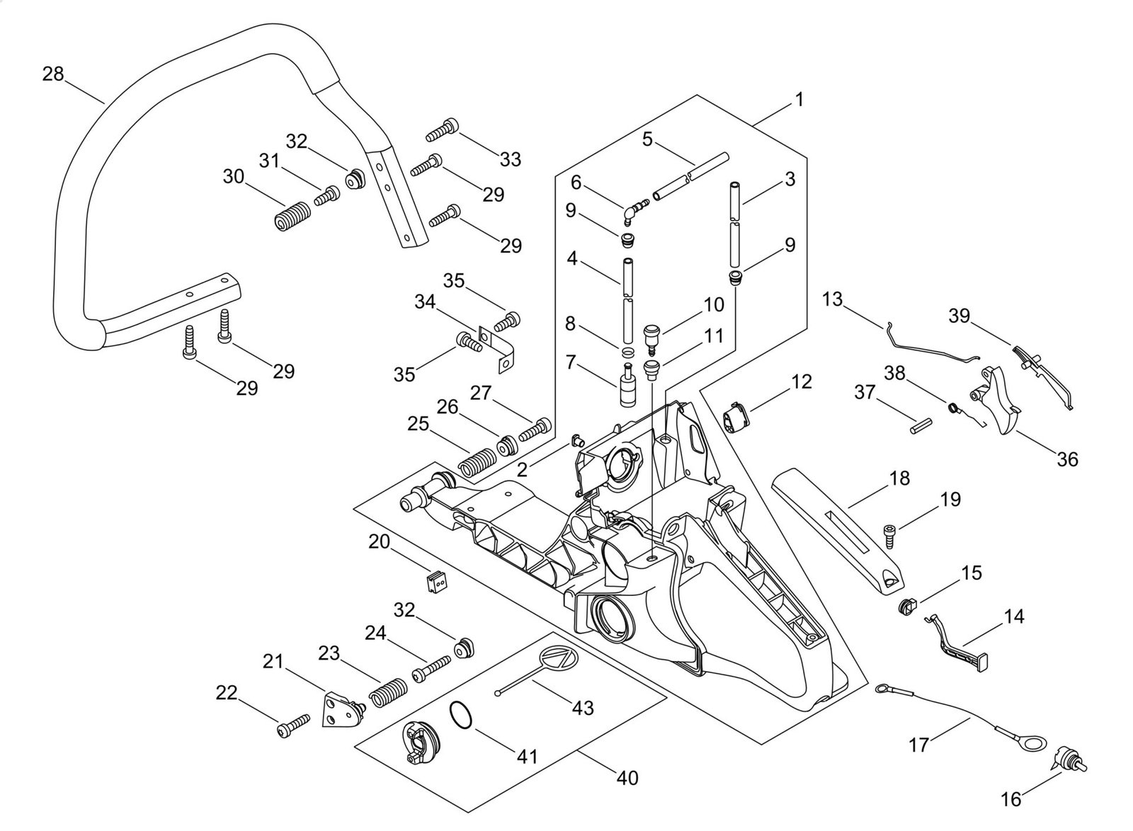 3676 Echo CS590 (38000001 to 38999999) - Handle
