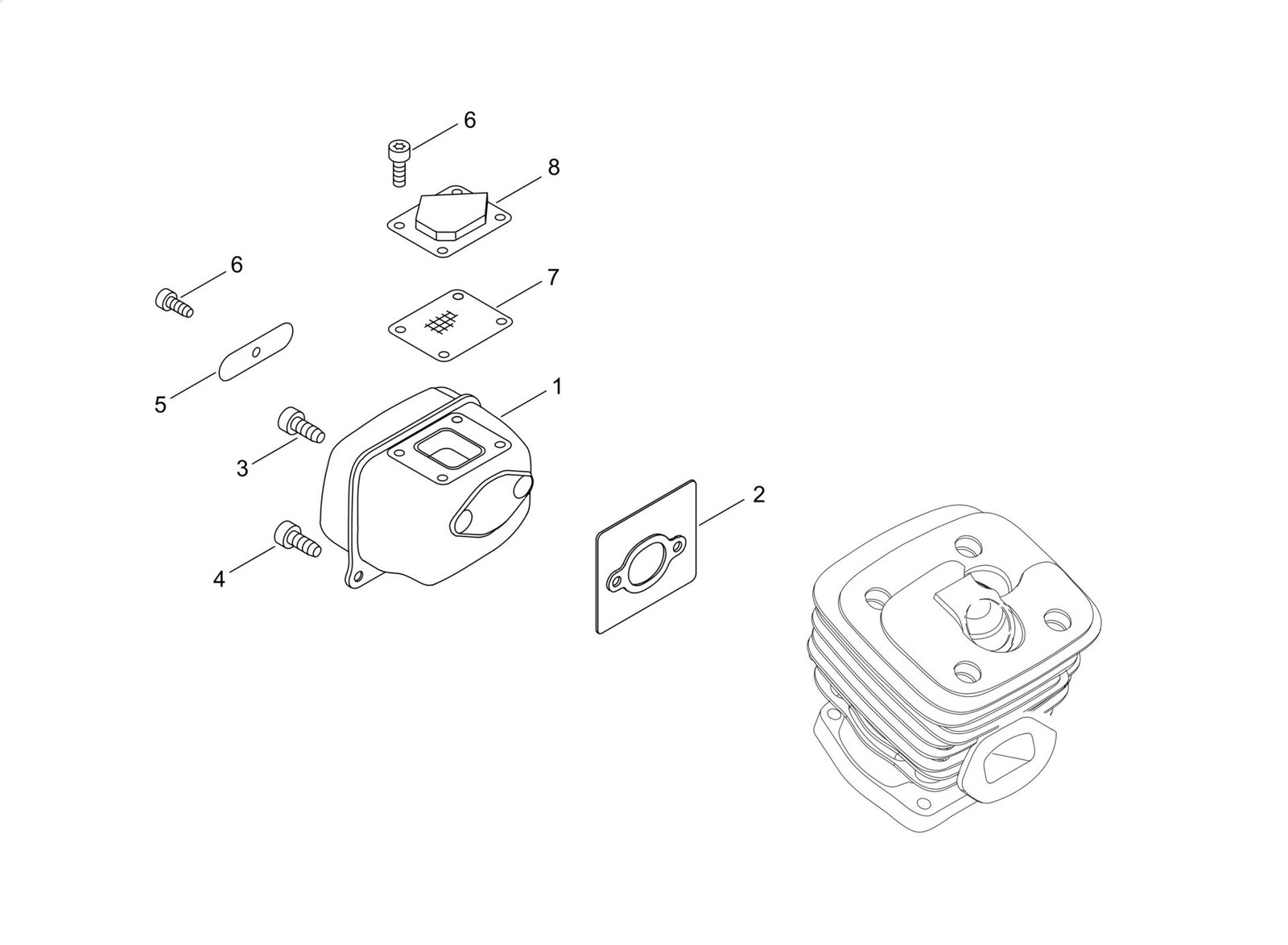 Echo CS621SX (38000001 to 38999999) - Muffler