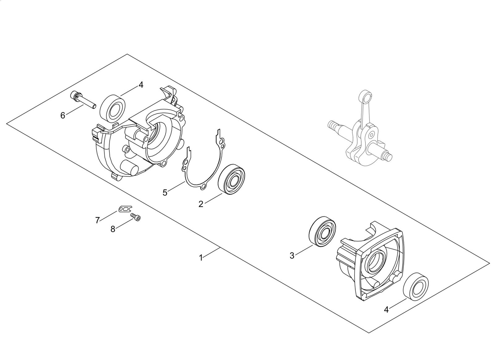 Echo ES250ES (37047616 to 99999999) - Crankcase