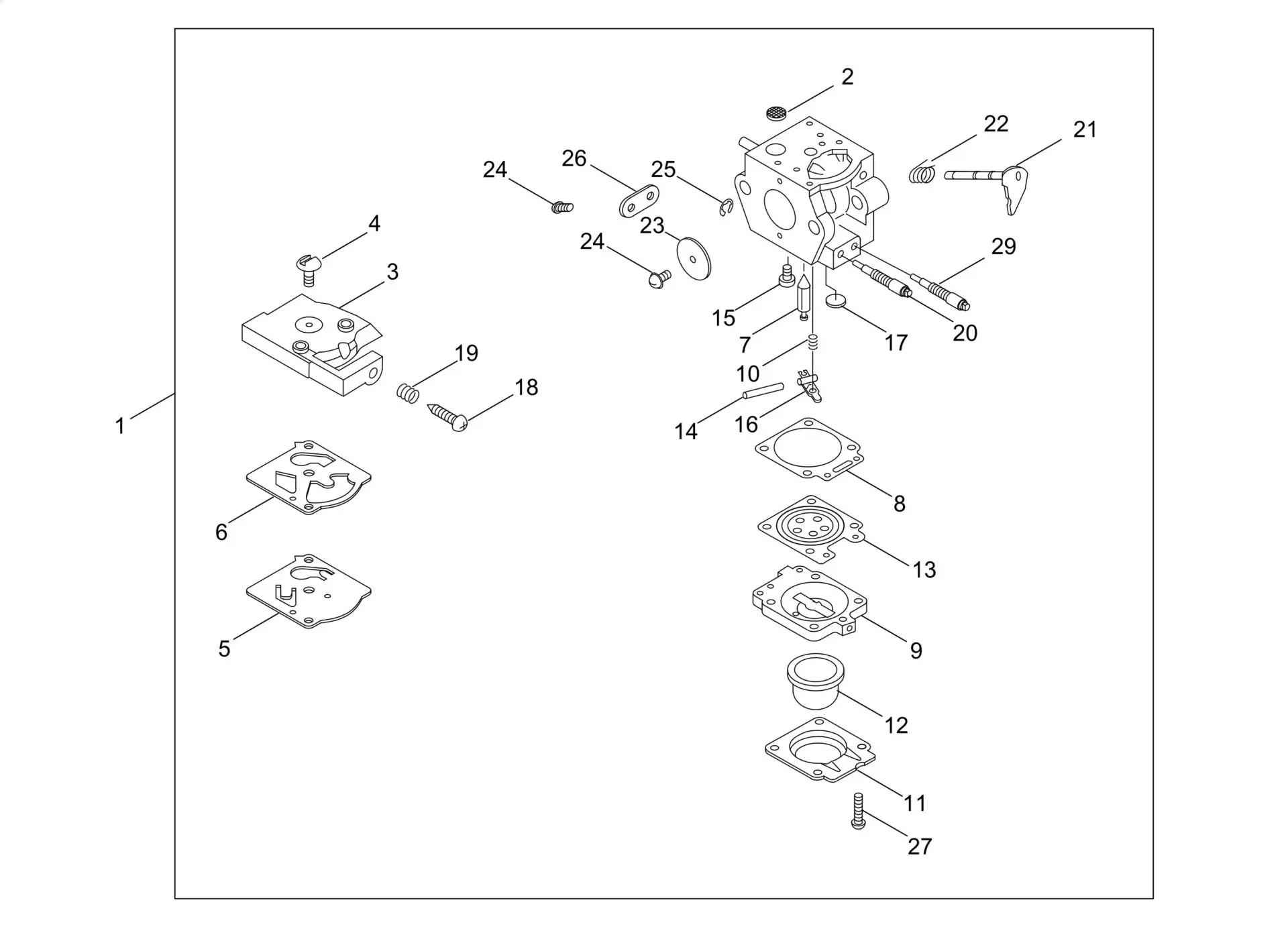 Echo ES250ES (37047616 to 99999999) - Carburetor