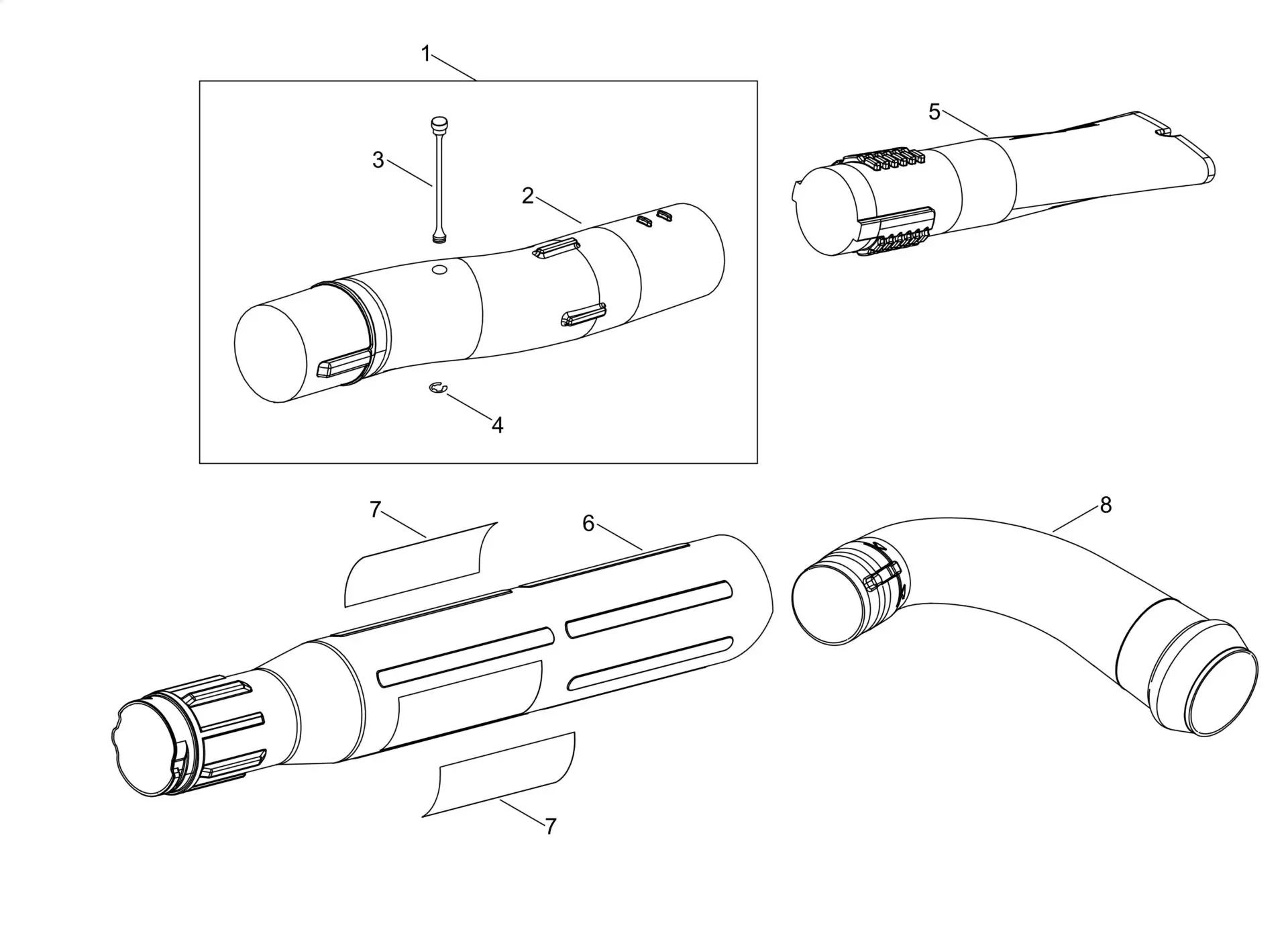 Echo ES250ES (37047616 to 99999999) - Pipe