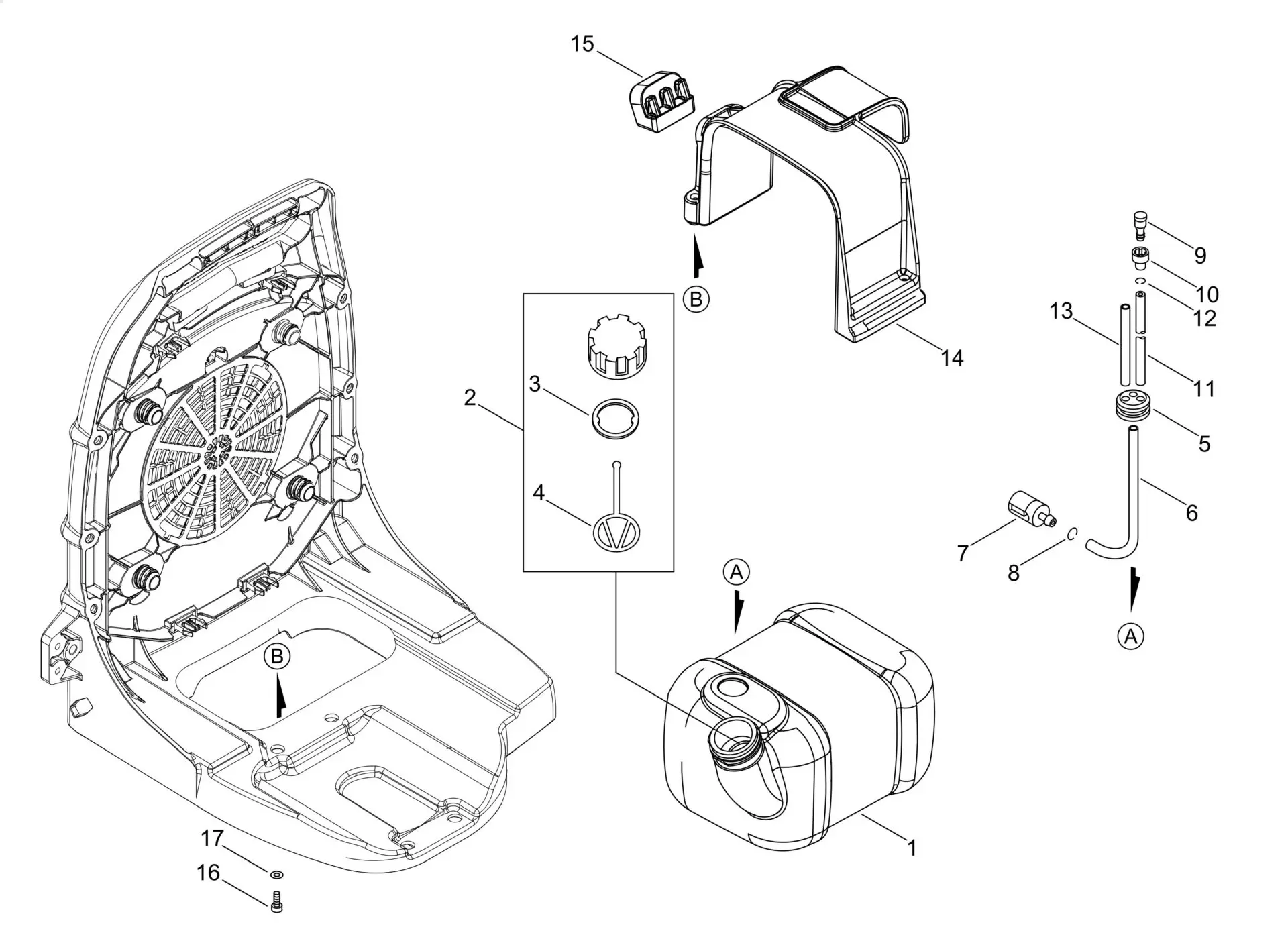Echo PB580 (37000001 to 99999999) - Fuel Tank