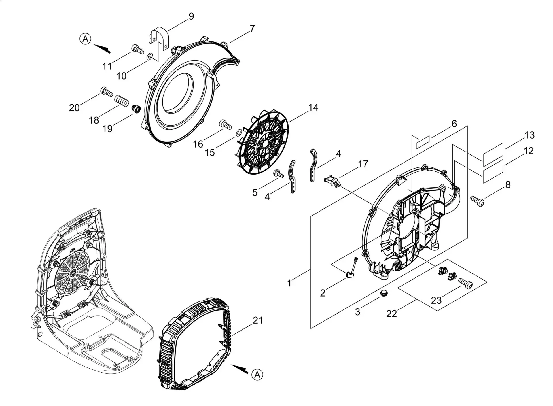 Echo PB580 (37000001 to 99999999) - Fan Case