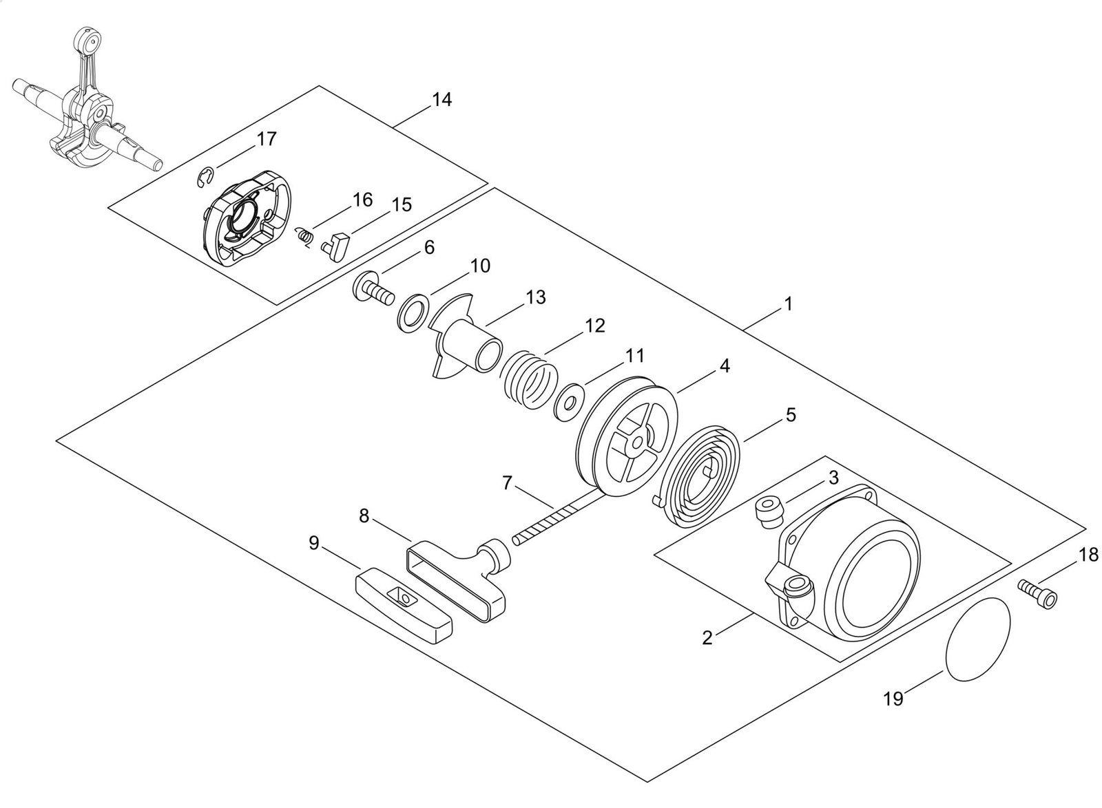 Echo PB770 (38000001 to 38999999) - Recoil Starter, Pully